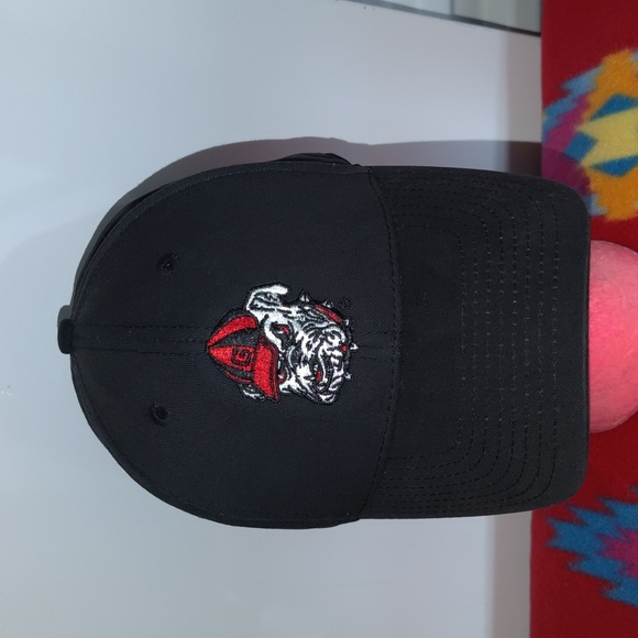 Vtg Georgia Bulldogs Embroidered Mascot Adjustable Strap Black Cap Hat Unisex main image 7